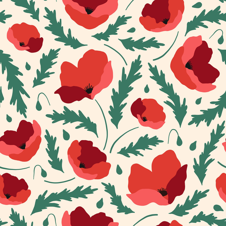 Poppy Field Mural Wallpaper