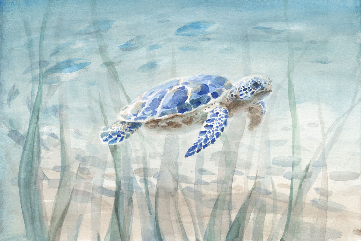 Undersea Turtle Mural Wallpaper - pure wallpaper artwork