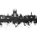 Winchester England Skyline Black & White Mural Wallpaper - pure wallpaper artwork