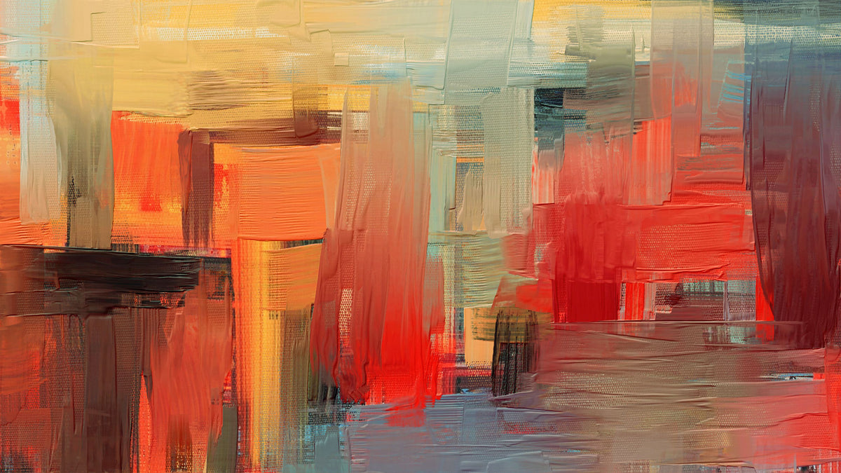 Sense of the City, Yellow and Orange Mural Wallpaper - pure wallpaper artwork