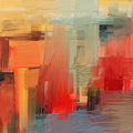 Sense of the City, Yellow and Orange Mural Wallpaper - pure wallpaper artwork