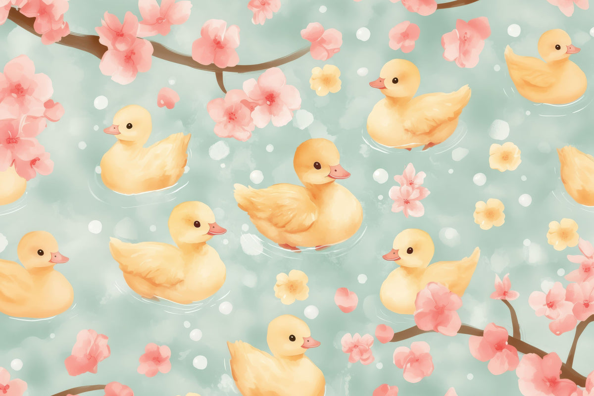 Darling Ducklings Mural Wallpaper - pure wallpaper artwork