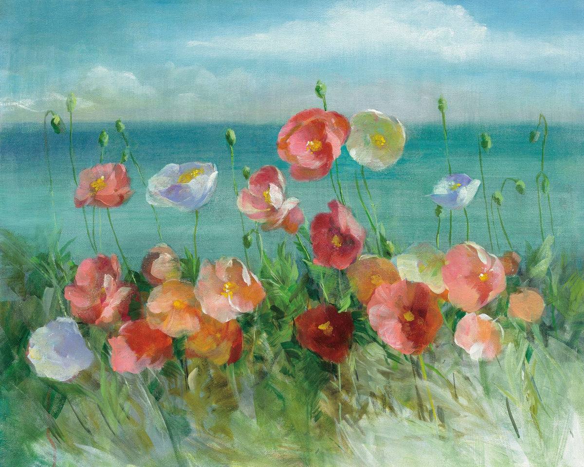 Coastal Poppies Mural Wallpaper - pure wallpaper artwork