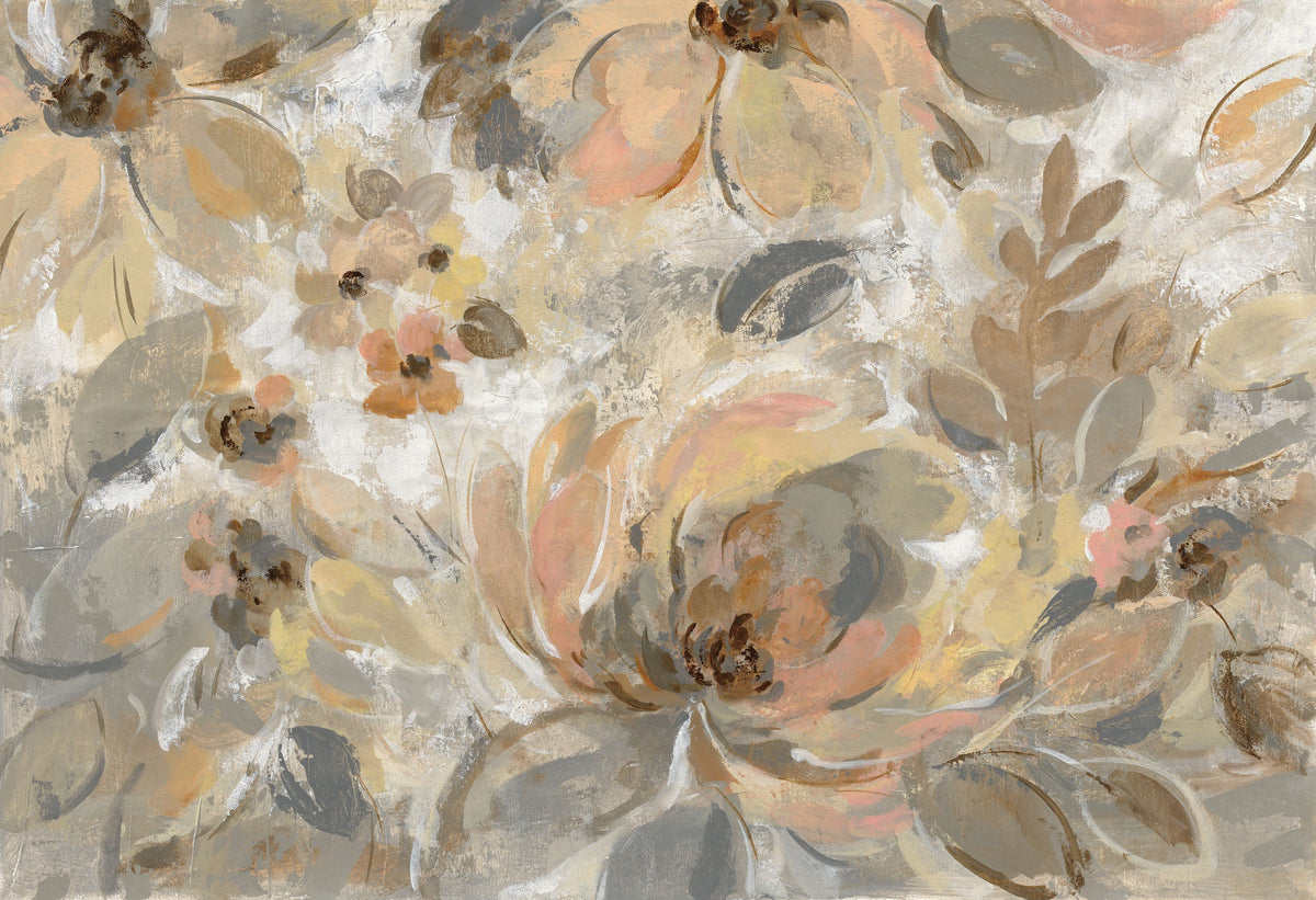 Ivory Floral Mural Wallpaper - pure wallpaper artwork