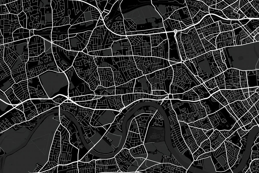 West London Black Mural Wallpaper