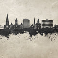 Fredericton Canada Skyline Concrete Mural Wallpaper - pure wallpaper artwork