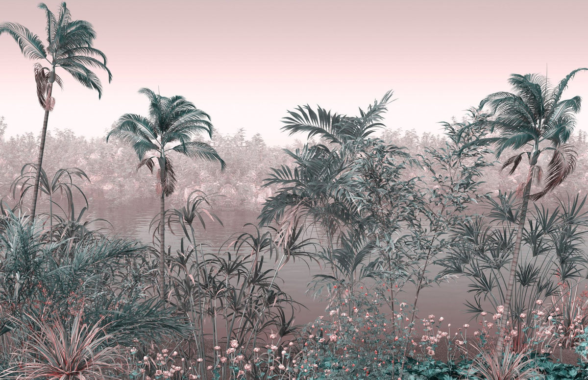 Jungle Seashore Mural Wallpaper - pure wallpaper artwork