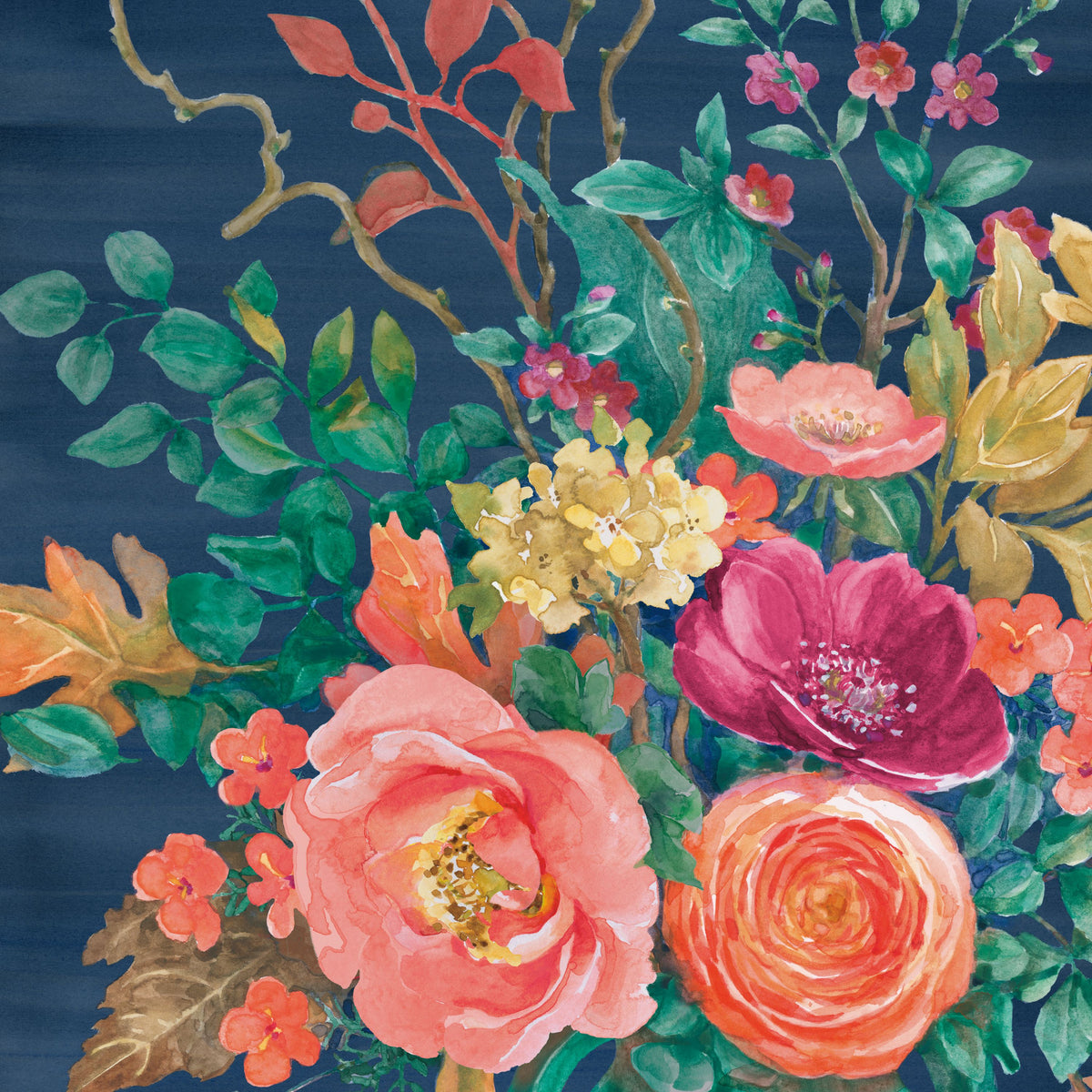 Floral Drama VII Mural Wallpaper - pure wallpaper artwork