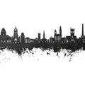 Paisley Skyline Black & White Mural Wallpaper - pure wallpaper artwork