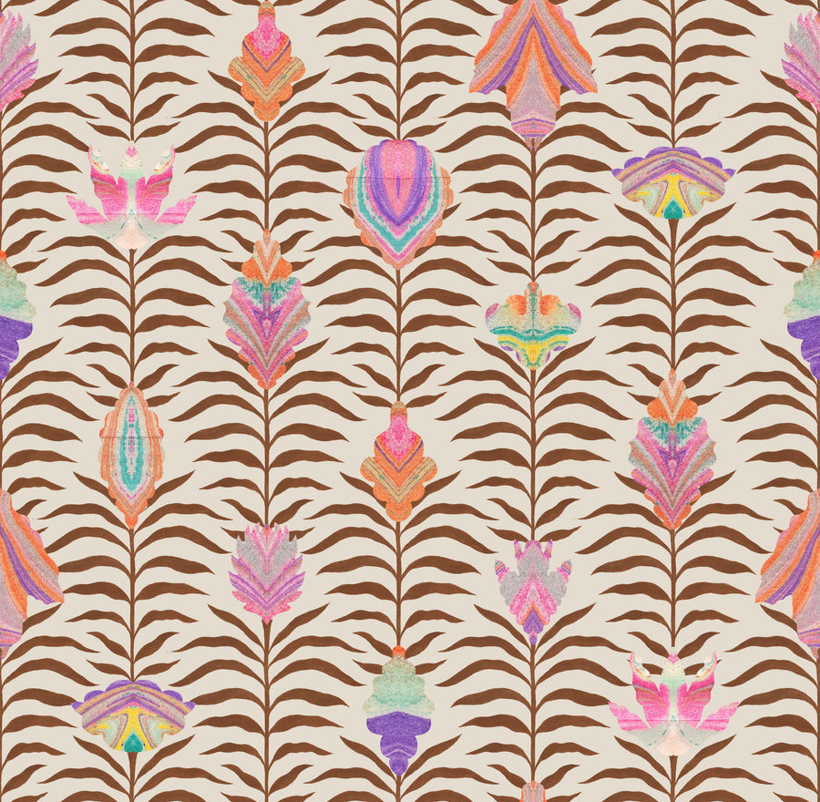 Marble Papers Flowers V.2, Earth Mural Wallpaper