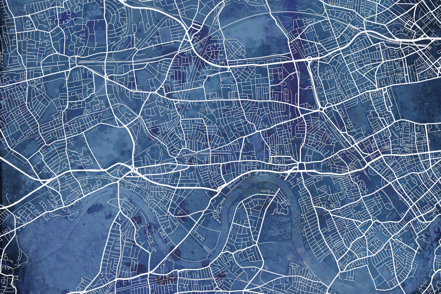 West London Blue Mural Wallpaper