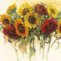 Gathering Sunflowers Mural Wallpaper - pure wallpaper artwork
