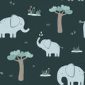 Elephant Greetings Illustration Mural Wallpaper - pure wallpaper artwork