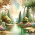 Captivating Forest Mural Wallpaper - pure wallpaper artwork