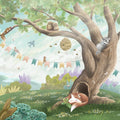 Oak Hill Slumber, Spring Green Mural Wallpaper - pure wallpaper artwork