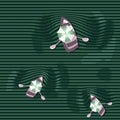 Lazy Paddle, Emerald Mural Wallpaper - pure wallpaper artwork