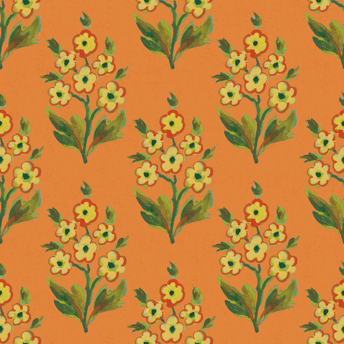 Golden Viva Orange Mural Wallpaper - pure wallpaper artwork