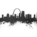 St Louis Missouri Skyline Black & White Mural Wallpaper - pure wallpaper artwork