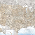 US Map Detailed - Ghada Mural Wallpaper - pure wallpaper artwork