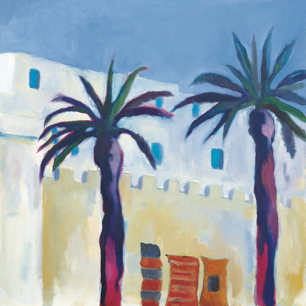 Palm Trees and Rugs Mural Wallpaper - pure wallpaper artwork
