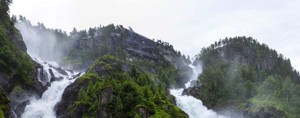 Misty Cascade Mural Wallpaper - pure wallpaper artwork