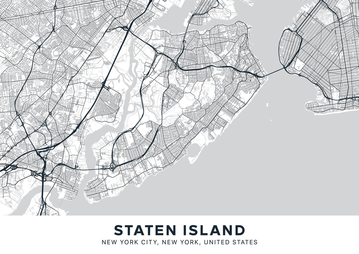Map of Staten Island Mural Wallpaper - pure wallpaper artwork