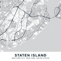 Map of Staten Island Mural Wallpaper - pure wallpaper artwork