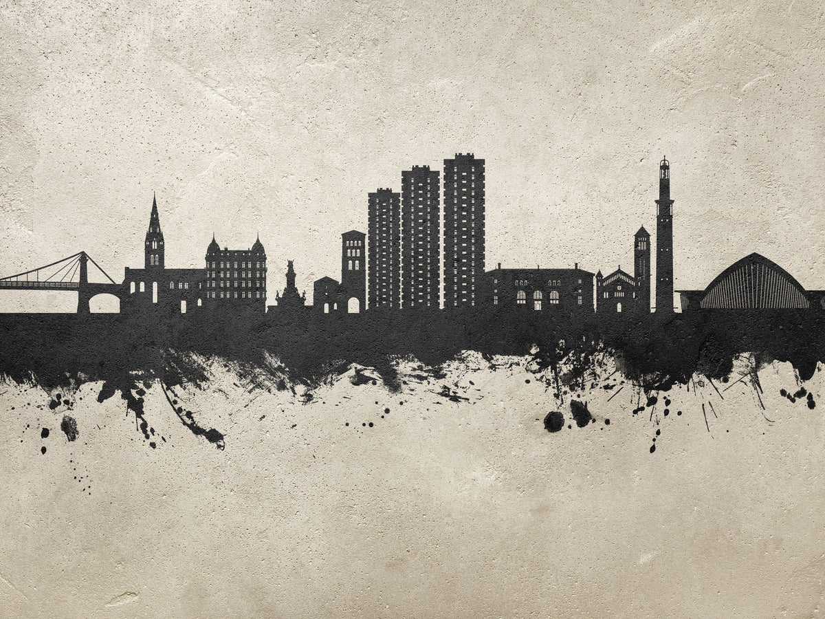 Grenoble Skyline Concrete Mural Wallpaper - pure wallpaper artwork