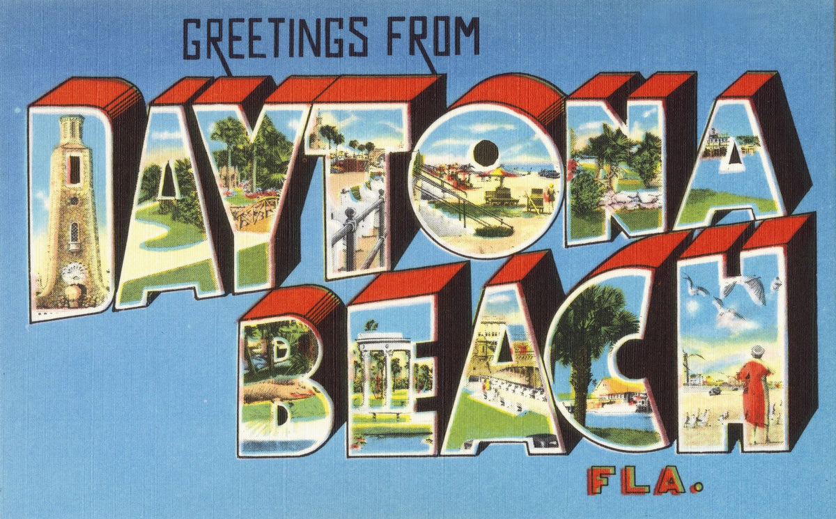 Greetings From Daytona Beach Mural Wallpaper - pure wallpaper artwork