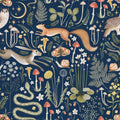 Fantasy Forest - Midnight Blue Mural Wallpaper - pure wallpaper artwork