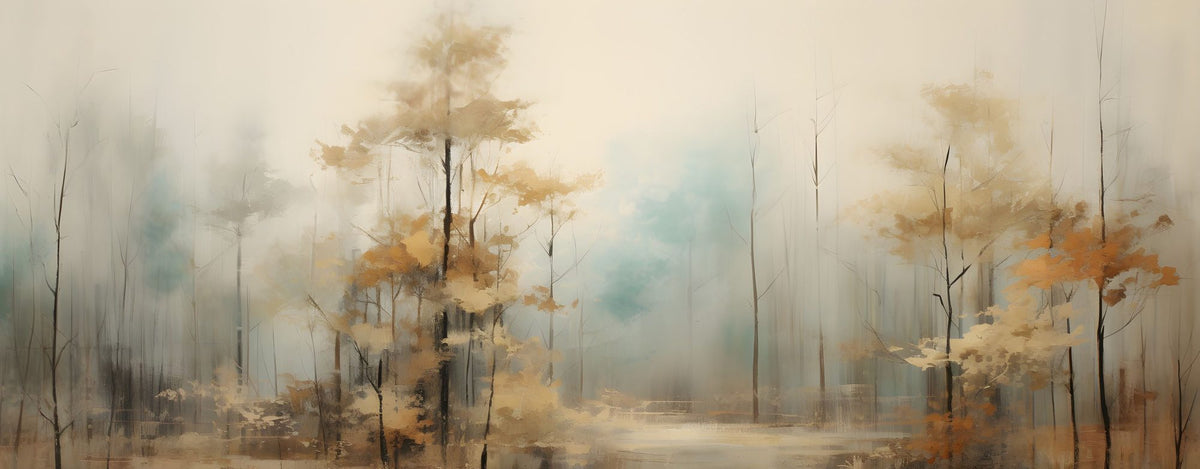 Painted Woodland Mural Wallpaper - pure wallpaper artwork
