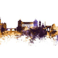 Rome Italy Skyline Purple & Gold Mural Wallpaper - pure wallpaper artwork