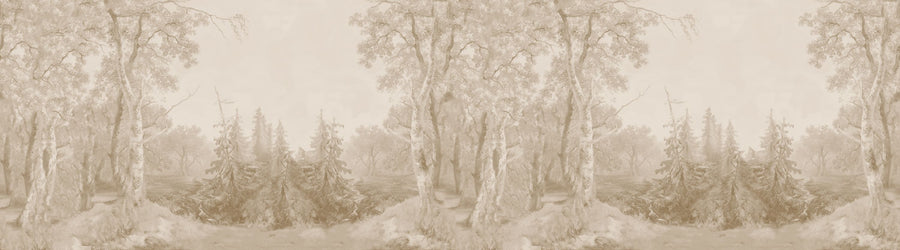 Forest Immersion Pale Beige Mural Wallpaper