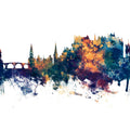 Stirling Scotland Skyline Blue & Bronze Mural Wallpaper - pure wallpaper artwork