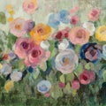 Flowers on Mossy Green Mural Wallpaper - pure wallpaper artwork