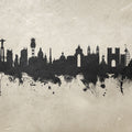Lisbon Portugal Skyline Concrete Mural Wallpaper - pure wallpaper artwork