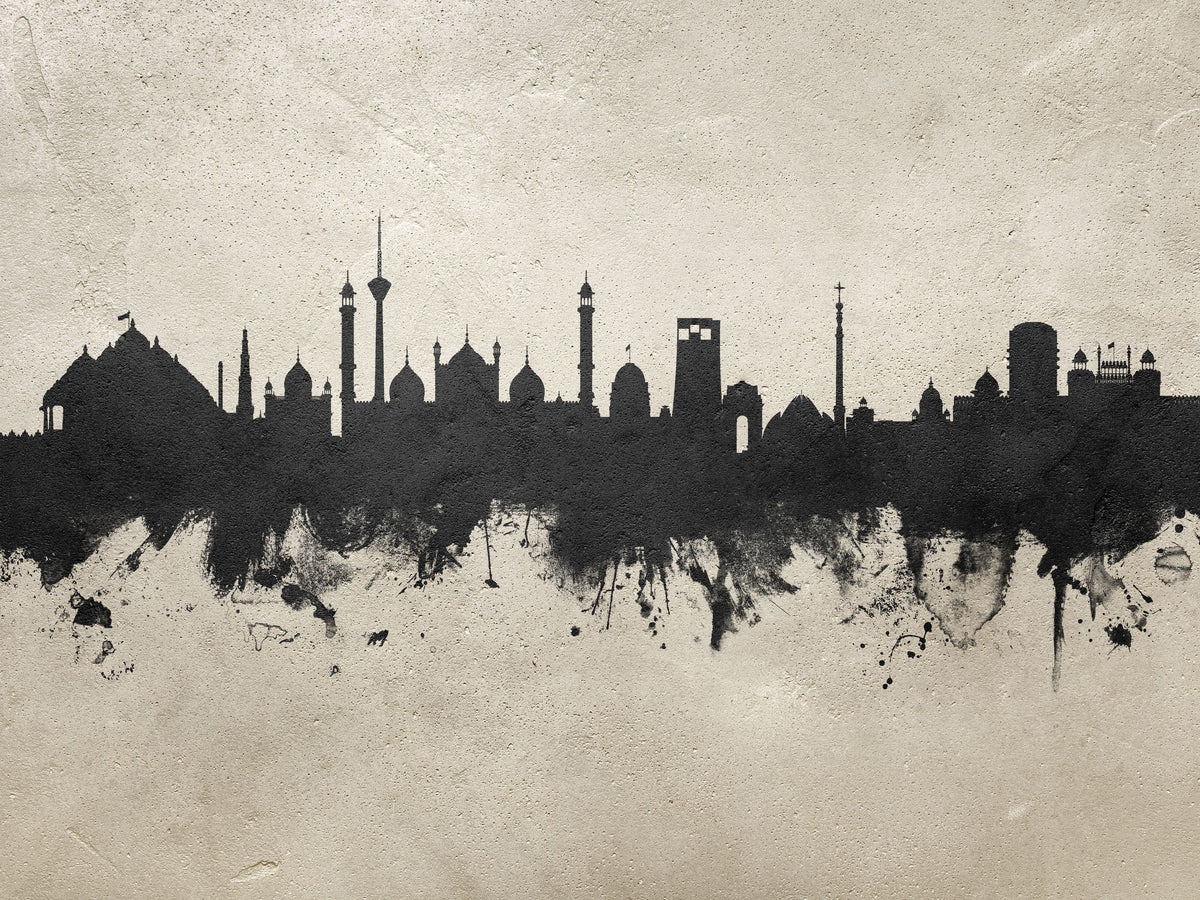 New Delhi India Skyline Mural Wallpaper - pure wallpaper artwork