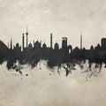 New Delhi India Skyline Mural Wallpaper - pure wallpaper artwork