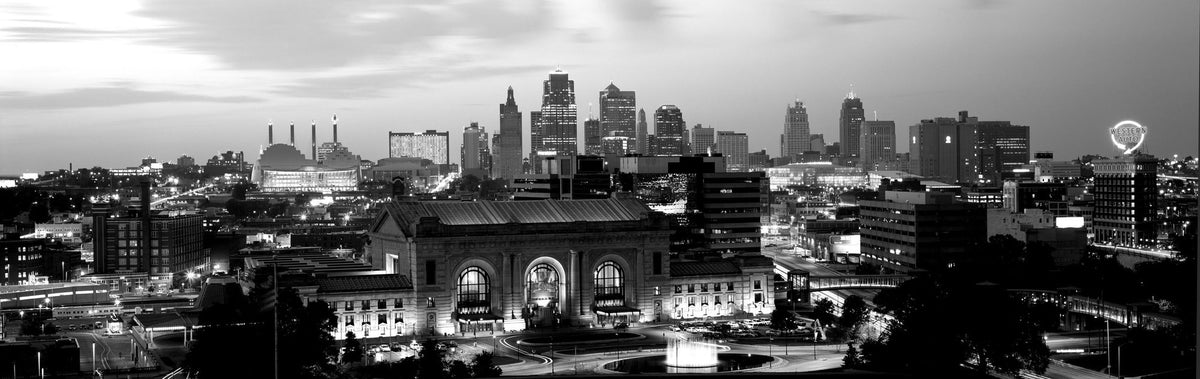 Kansas City Twilight Mural Wallpaper - pure wallpaper artwork