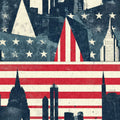 Stars & Stripes Manhattan Mural Wallpaper - pure wallpaper artwork