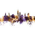 Zadar Croatia Skyline Purple & Gold Mural Wallpaper - pure wallpaper artwork