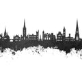 Derry Northern Ireland Skyline Black & White Mural Wallpaper - pure wallpaper artwork