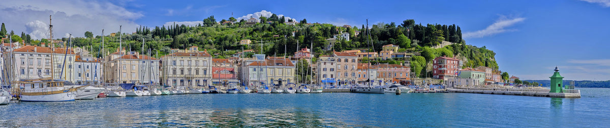 Mediterranean Harbor Mural Wallpaper - pure wallpaper artwork