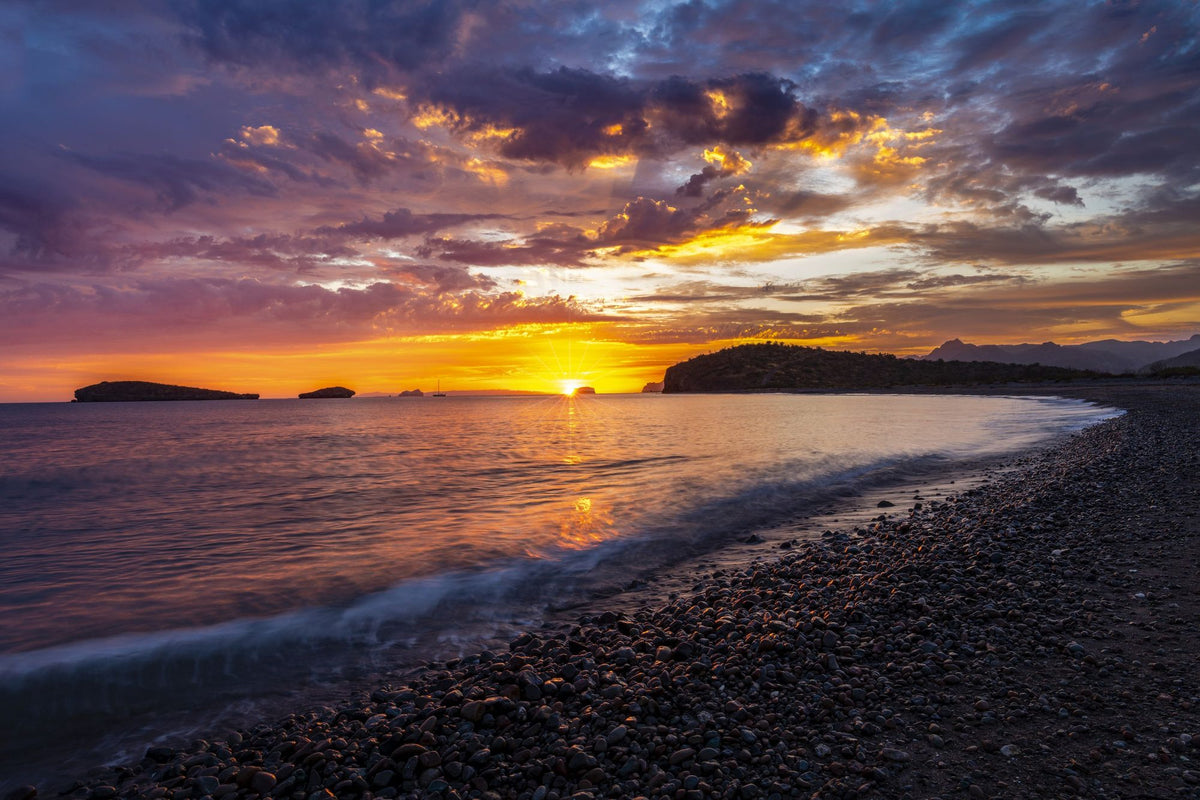 Baja Stone Sunrise Mural Wallpaper - pure wallpaper artwork