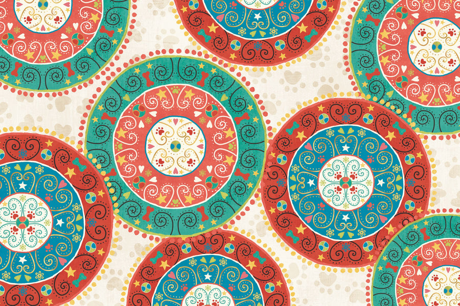 Otomi Dogs VI Mural Wallpaper