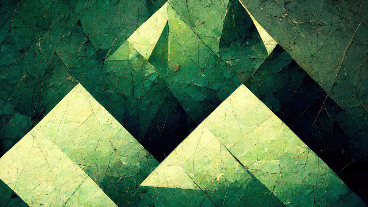 Reduced Mountains Green Mural Wallpaper - pure wallpaper artwork