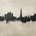 Reykjavík Skyline Concrete Mural Wallpaper - pure wallpaper artwork