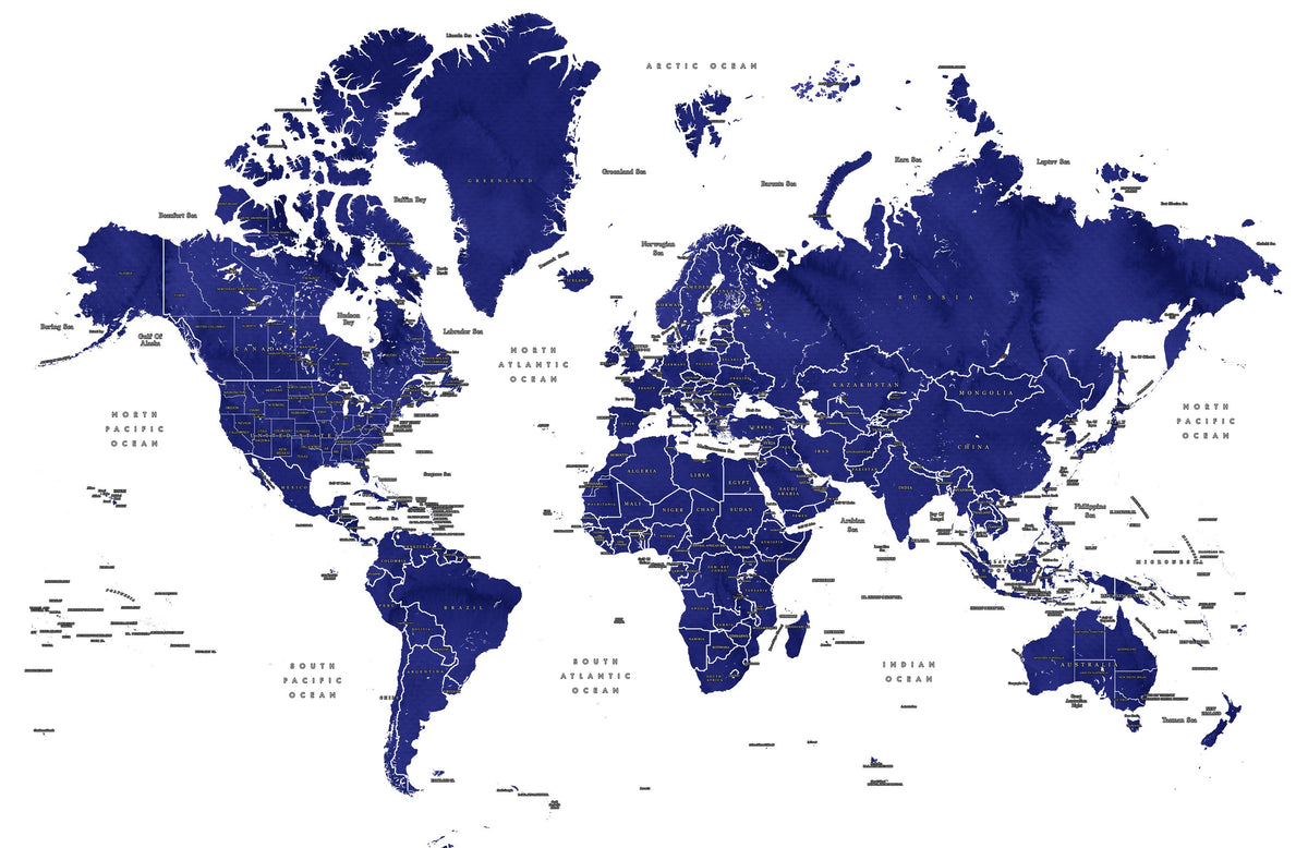 World Map - Nevin Mural Wallpaper - pure wallpaper artwork