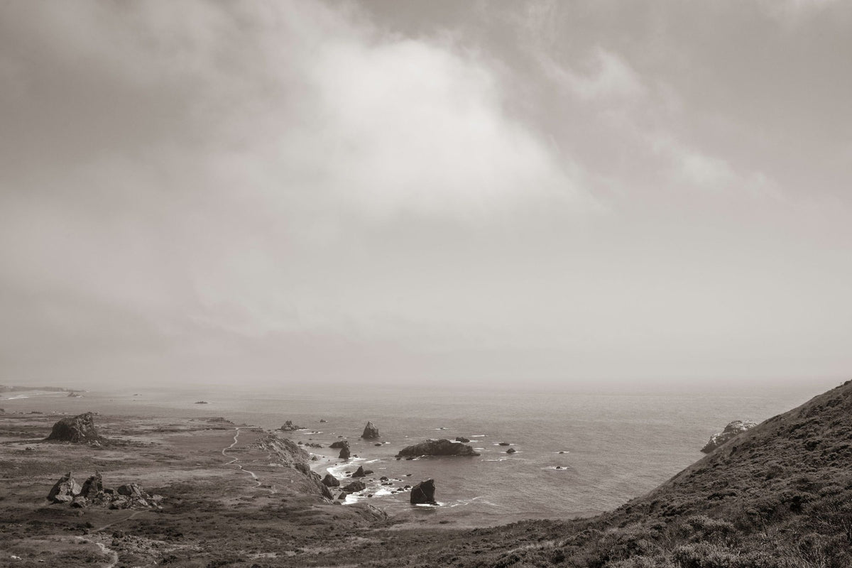 When Sea Becomes Sky BW Mural Wallpaper - pure wallpaper artwork