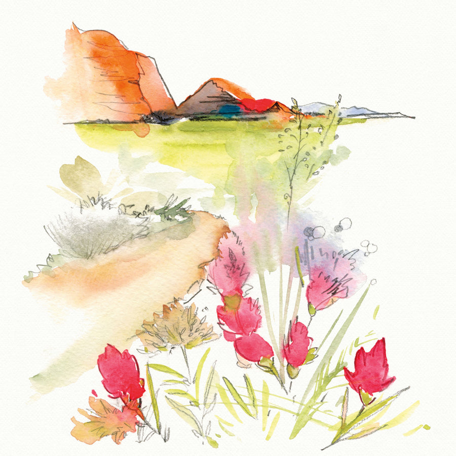 Desert Blooming Mural Wallpaper